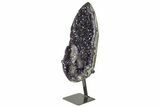 18.1" Amethyst Geode Section on Metal Stand - Uruguay - #199677-4